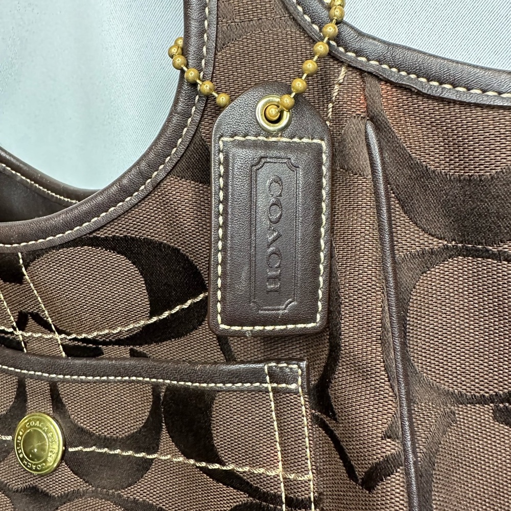 VINTAGE ERGO Coach Large C Signature C Legacy Ergo Hobo Shoulder Bag.